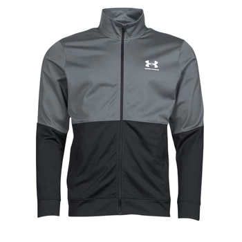 Image of Urban Armor Gear UA PIQUE TRACK JACKET mens Sweatshirt in Grey - Sizes XXL,S,M,L,XL