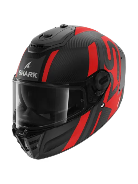 Image of Shark Spartan RS Carbon Shawn Mat Carbon Anthracite Red DAR Full Face Helmet S