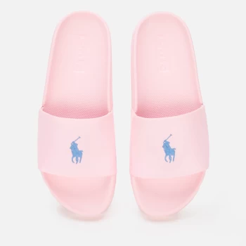 Image of Polo Ralph Lauren Womens Cayson Candy Shop Slide Sandals - Carmel Pink/Blue PP - UK 5