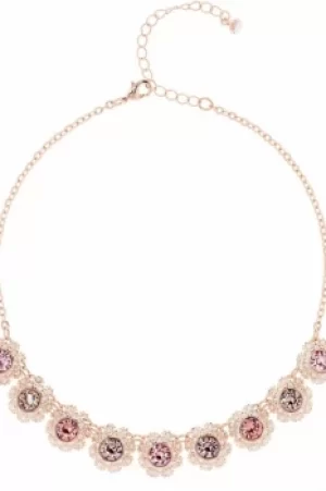 Image of Ted Baker Ladies Rose Gold Plated Siero Crystal Daisy Lace Necklace TBJ1579-24-34