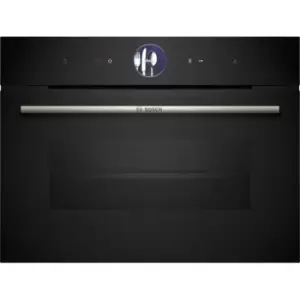 Image of Bosch Series 8 CSG7361B1 Built In Compact Electric Single Oven with added Steam Function - Black - A+ Rated