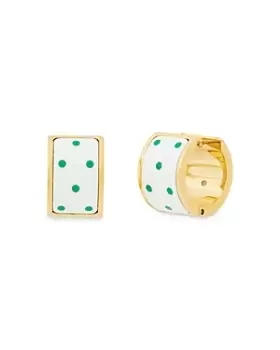 Image of kate spade new york Heritage Spade Huggie Hoop Earrings