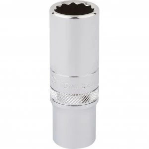 Image of Draper 3/8" Drive Polished Finish Hi-Torq Deep Bi Hexagon Socket Metric 3/8" 15mm