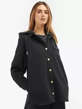 Image of Barbour International Panorama Overshirt - Black, Size 12, Women
