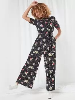 Image of Joe Browns Joe's Must Have Printed Jumpsuit -black, Black, Size 8, Women