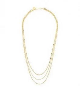 Image of Accessorize Z 3X Multi Chain Layered Necklace - Gold