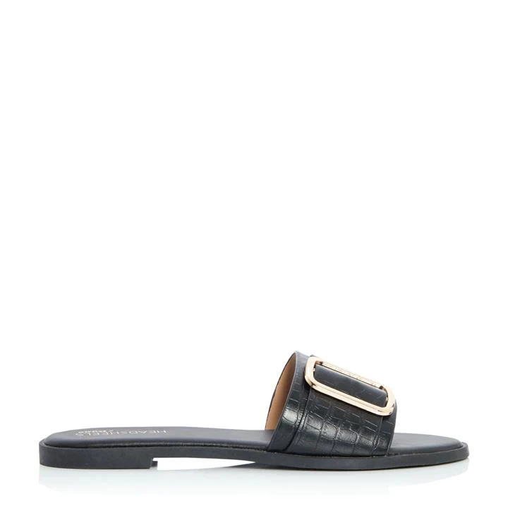 Image of Head Over Heels by Dune Black 'Lovie' Ankle Strap Sandals - 3