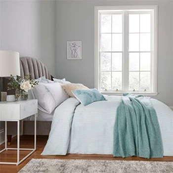 Image of Katie Piper Restore Candy Stripe Duvet Cover Set - Green