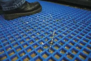 Image of Coba Europe Black Anti Slip PVC Mat With Holes Surface Finish 5m (Length) 0.9mm (Width) 12mm (Thickness)