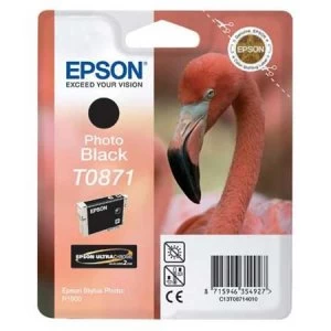 Image of Epson Flamingo T0871 Photo Black Ink Cartridge