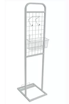 Image of Cordless Vacuum Stand And Accessory Basket - White