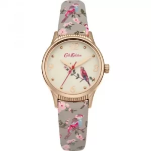 Image of Ladies Cath Kidston British Birds Grey Strap Watch
