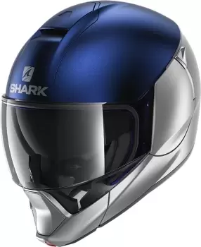 Image of Shark Evojet Blank Dual Helmet, blue-silver, Size S, blue-silver, Size S
