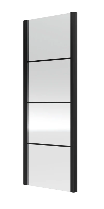 Image of Balterley Sonic 8mm Toughened Safety Glass Shower Side Panel Black 800mm Black