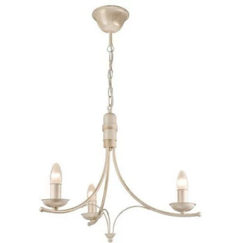 Image of Lamkur Lighting - Luca Traditional Chandeliers White, 3x E14