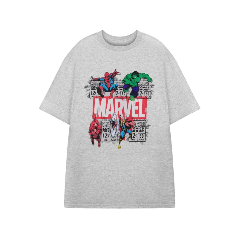 Image of (XXX-Large) Marvel Short Sleeved T-Shirt (Mens Grey)