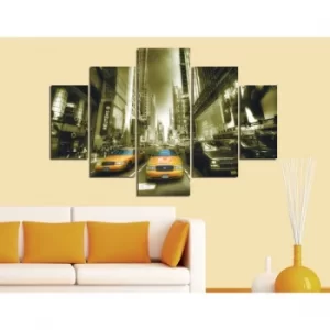 Image of ST009 Multicolor Decorative MDF Painting (5 Pieces)