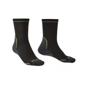 Image of Bridgedale HIKE Lightweight T2 Coolmax Performance Boot Mens - Medium Black/Lime