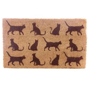 Image of Cats Coir Door Mat