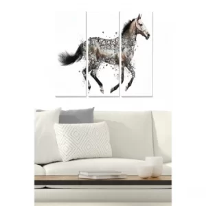 Image of MDF3213024 Multicolor Decorative MDF Painting (3 Pieces)