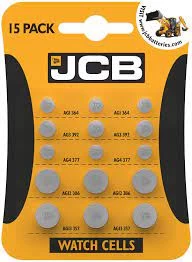 Image of JCB Watch Batteries (Mixture) - 15 Pack