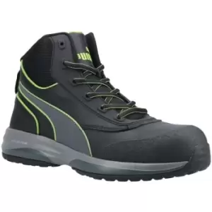 Image of Puma Mens Leather Safety Boots (6.5 UK) (Green/Black) - Green/Black