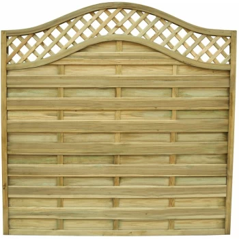 Image of Forest 511 x 4'11 Europa Prague Pressure Treated Decorative Fence Panel - (1.8m x 1.5m) - Pressure treated