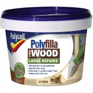 Image of Polycell Polyfilla 2 Part Wood Filler Natural 500g