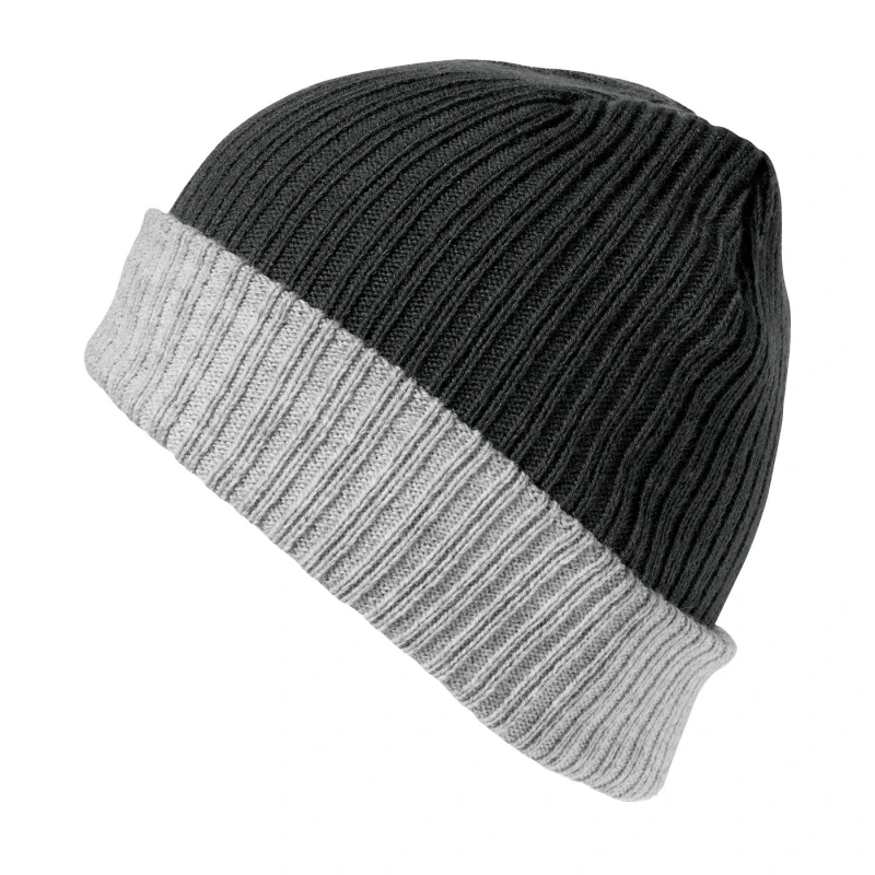 Image of Result Result Men Double Layered Beanie in Black One Size Male 5063470031115