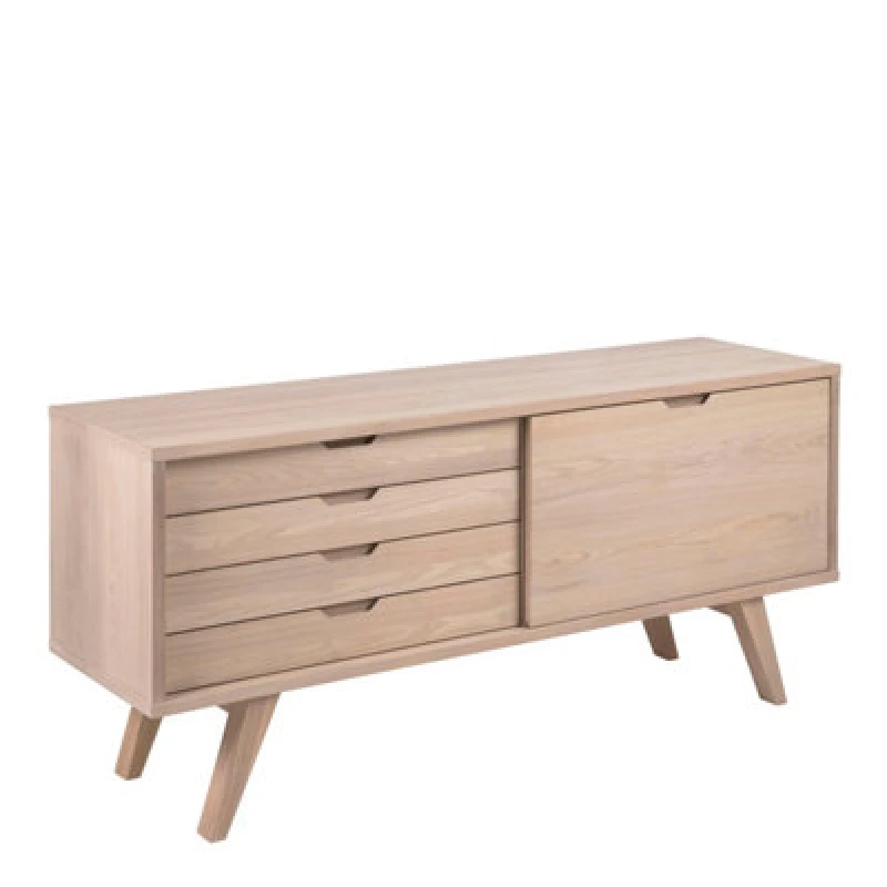 Image of Furniture To Go A-Line Sideboard With 4 Drawers And Sliding Door In White Oak