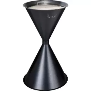 Image of VAR Conical pedestal ashtray, sheet steel, powder coated, granite