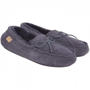 Image of Just Sheepskin Torrington Mocassin Slipper - Navy