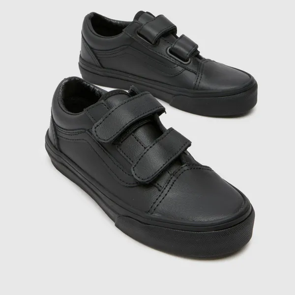 Image of Vans Black old skool v Junior trainers Black UK 13 (EU 31)