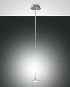 Image of Hale LED Integrated Pendant Ceiling Light Light Brushed Aluminum Glass