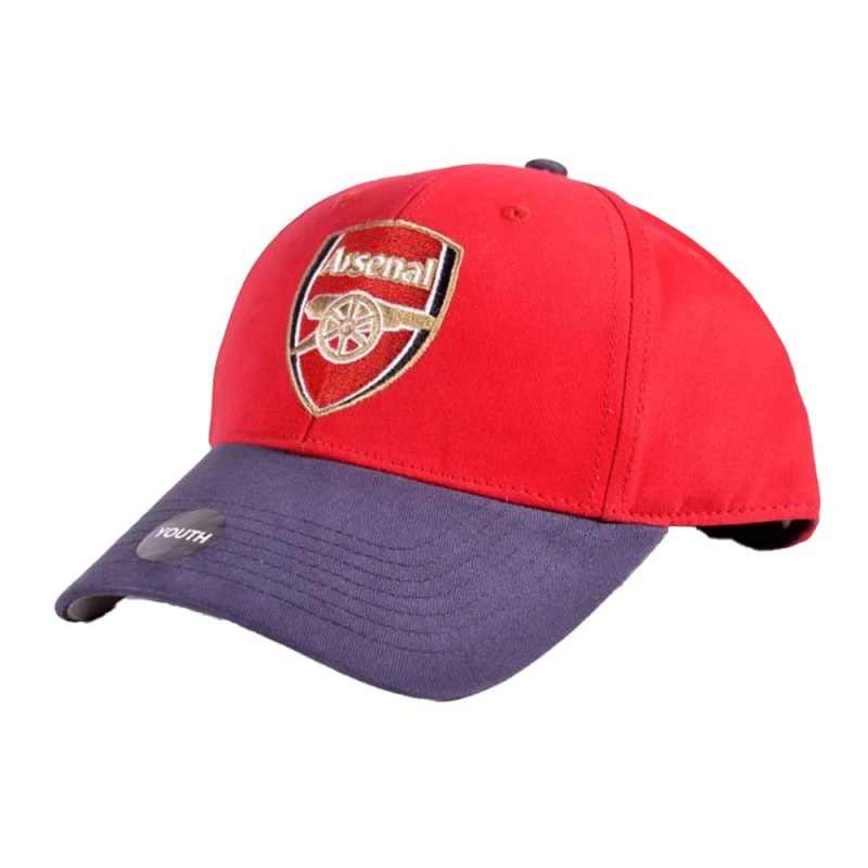 Image of Arsenal FC Crest Two Tone Baseball Cap in Red Red Unisex One Size