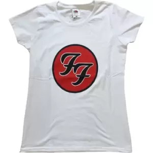 Image of Foo Fighters - FF Logo Ladies XX-Large T-Shirt - White