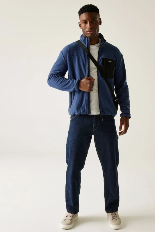 Image of Regatta Regatta Men 'Frankie' Full Zip Fleece in Duck Egg Blue Size: X-Large Duck Egg Blue XL Male 5063516105060