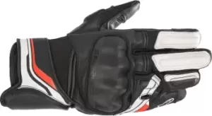 Image of Alpinestars Booster V2 Motorcycle Gloves, black-white, Size 2XL, black-white, Size 2XL