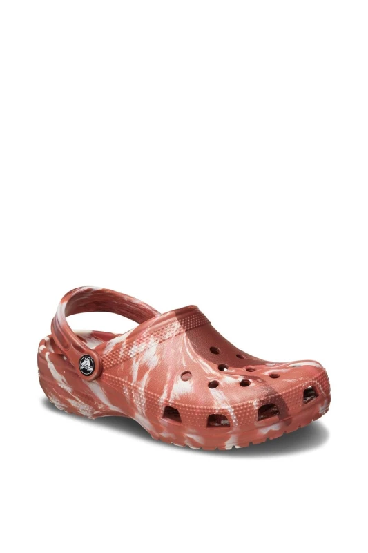 Image of Crocs Unisex Classic Marbled Clogs Dark Clay / Multi W8/M7