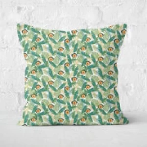 Image of Green Jurassic Park Square Cushion 40x40cm - 40x40cm - Soft Touch