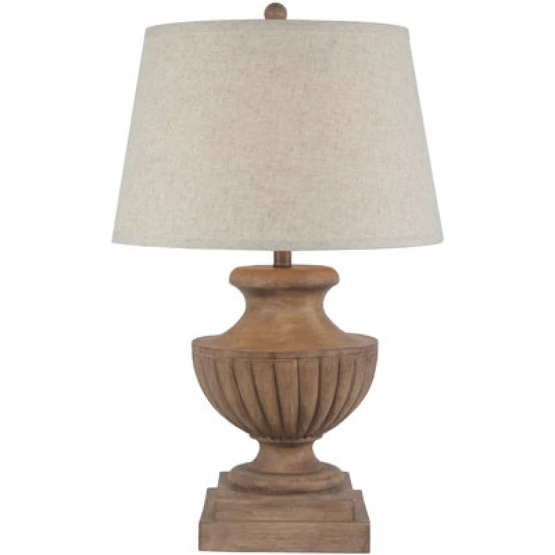 Image of Hill Interiors Marbelle Table Lamp With Edged Linen Shade