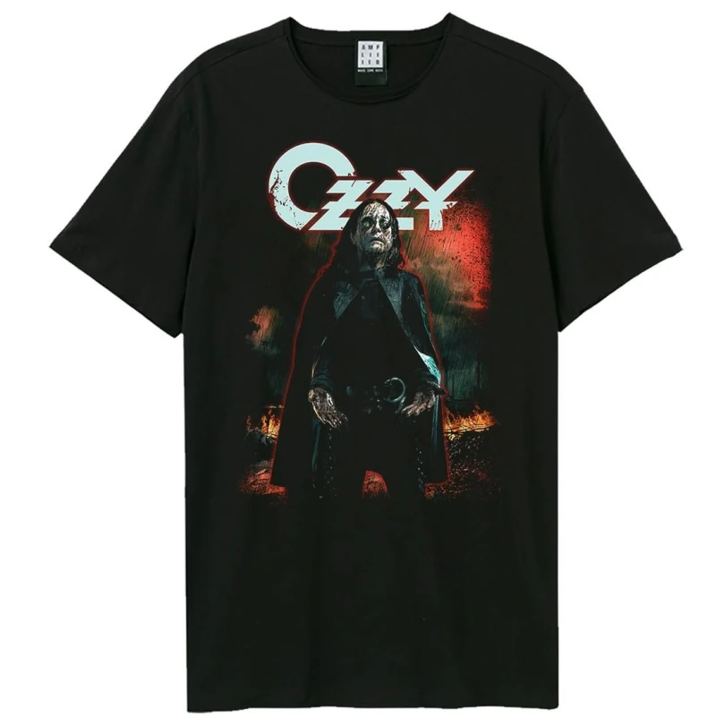 Image of Amplified Amplified Men Halloween Cape Ozzy Osbourne T-Shirt in Black Size: X-Small Black XS Male 5063852066599