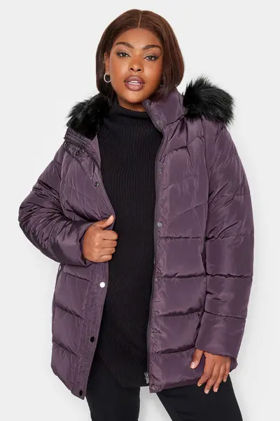 Image of Yours Puffer Jacket Purple