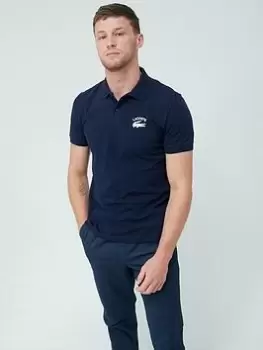Image of Lacoste Logo Polo Shirt, Navy, Size 2XL, Men