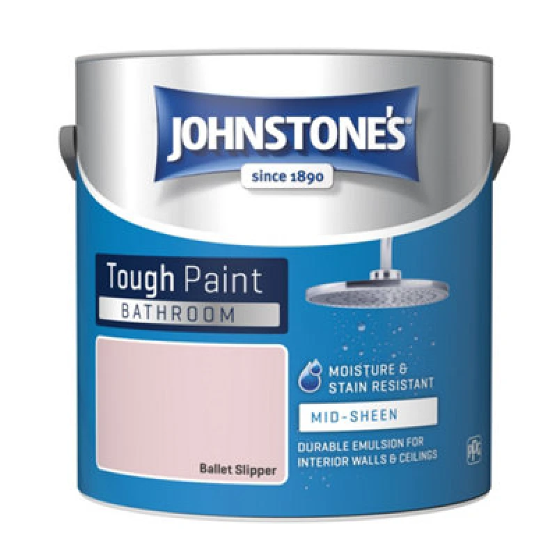 Image of Johnstone's Bathroom Mid-Sheen Tough Paint Ballet Slipper - 2.5L