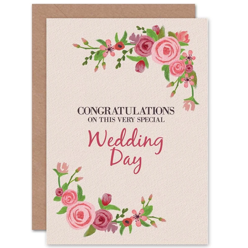 Image of Artery8 Special Day Floral Greetings Card Pink unisex