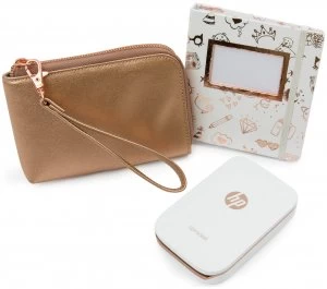 Image of HP Sprocket Mobile Printer White Accessory Bundle