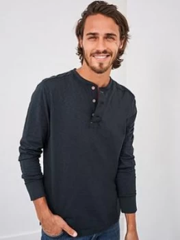 Image of White Stuff Brook Fairtrade Henley Top - Dark Navy