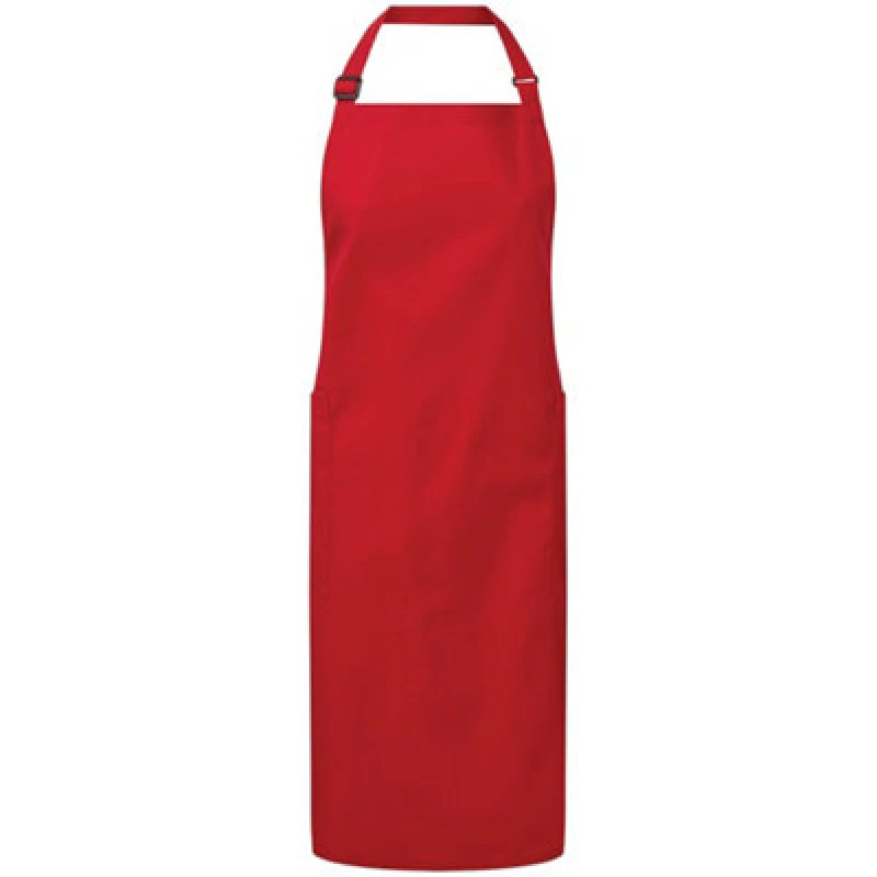 Image of Premier Premier Fairtrade Certified Full Apron in Red Red One Size Unisex 5059699642812