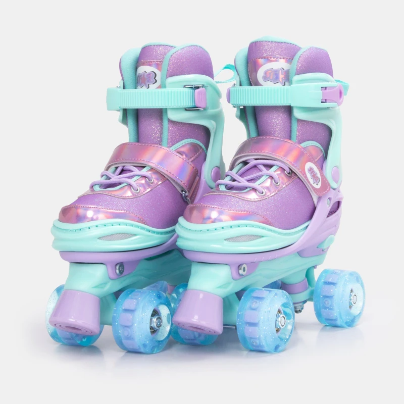 Image of Star Sparkle Glide Roller Skates with LED Wheels Junior Blue/Purple female C6-C9
